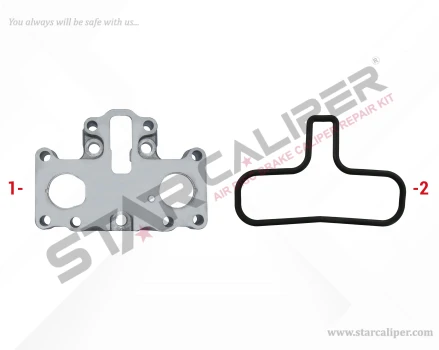 Caliper Middle Cover and Gasket