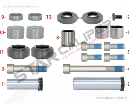 Caliper Guides & Seals Repair Kit