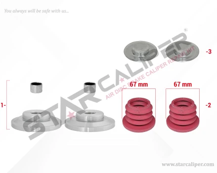 Caliper Guides & Seals Repair Set