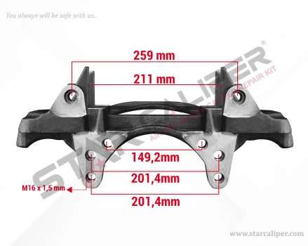 Haldex Saf Krone (MDL T GEN 1) Caliper Carrier - 22.5