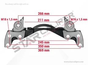 Caliper Carrier MAXX19 ( 19.5 - Left )