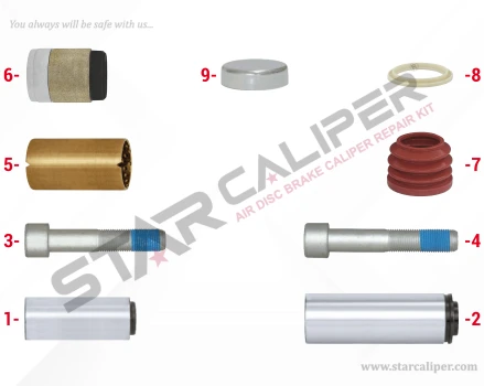 Caliper Guides & Seals Repair Kit