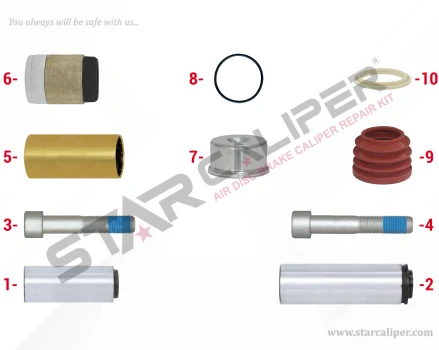 Caliper Guides & Seals Repair Kit