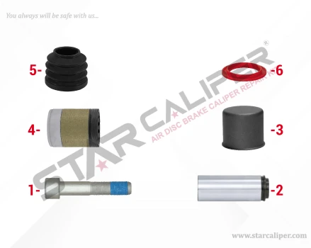 Caliper Guides & Seals Repair Kit