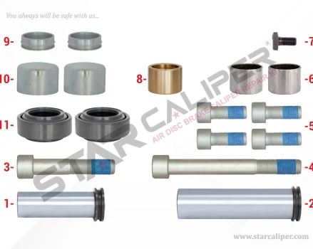 Caliper Guides & Seals Repair Kit