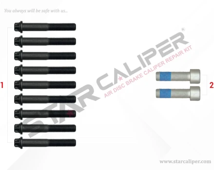 Caliper Cover Assembly Bolt Kit