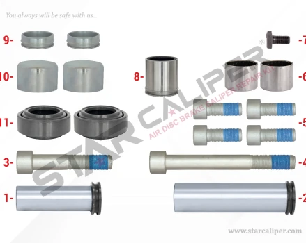 Caliper Guides & Seals Repair Kit
