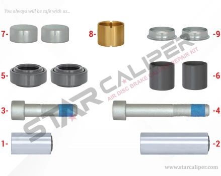 Caliper Guides & Seals Repair Kit