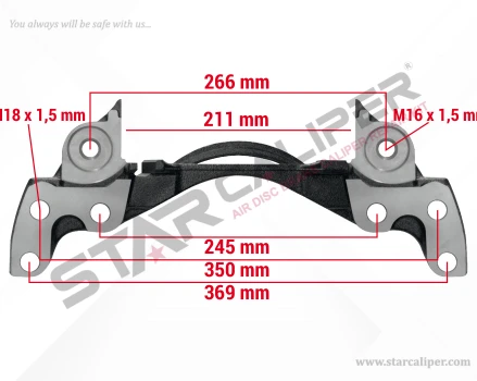 Caliper Carrier MAXX19 ( 19.5 - Left )