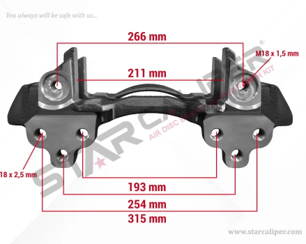 Caliper Carrier (Maxx 22T HENDRICKSON Trailer -  22.5 - Right )