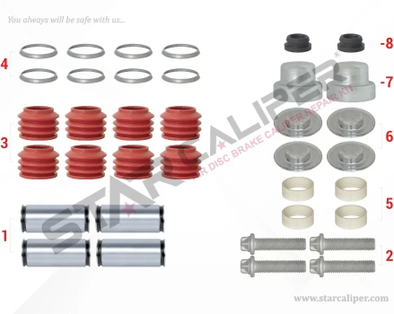 Caliper Guides & Seals Repair Kit
