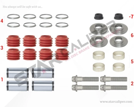 Caliper Guides & Seals Repair Kit