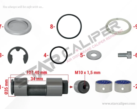 Caliper Hand Brake Repair Kit