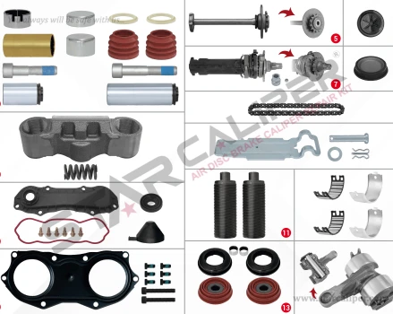 Caliper Complete Repair Set ( Knorr Bendix )