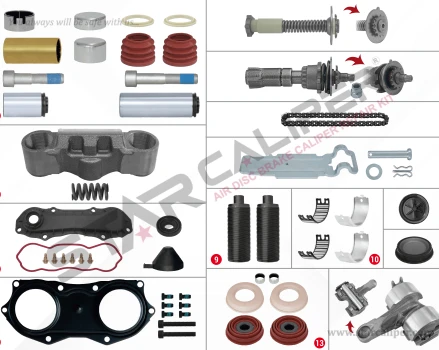 Caliper Complete Repair Set ( Knorr Bendix )